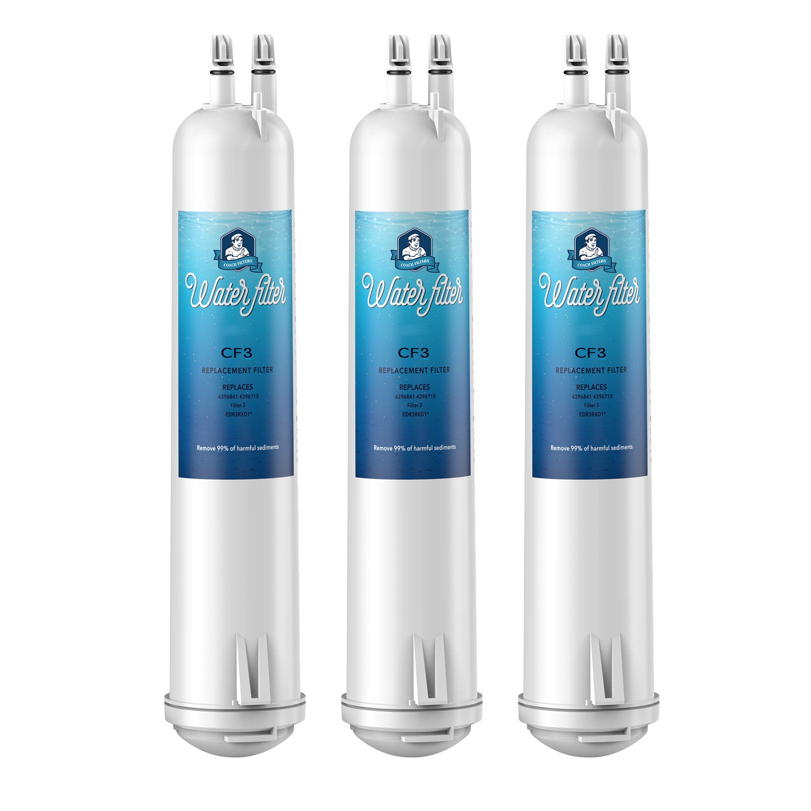 CF EDR3RXD1 Refrigerator Water Filter, 4396841, 4396710, 2Pack ...